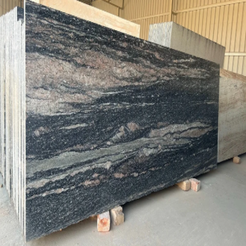 Aqua Black Granite Slab