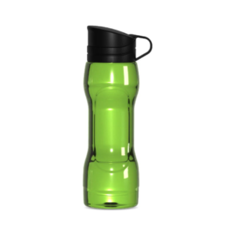 WATER BOTTLE PLUTO GREEN COLOR BLACK BOTTLE CAP 800 ML