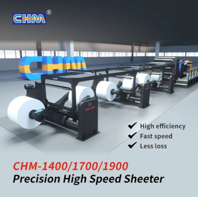 CHM-1400 Precision High Speed Sheeter Cut 2, 4, 6 Rolls Rolls at the same time