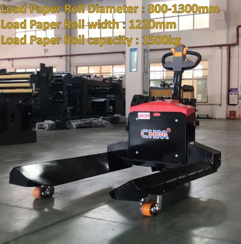 CHM PAPER ROLL PALLET TRUCK Reel Pallet Truck For Handling Reel & Paper Rolls 1.5 Tons PAPER ROLLS